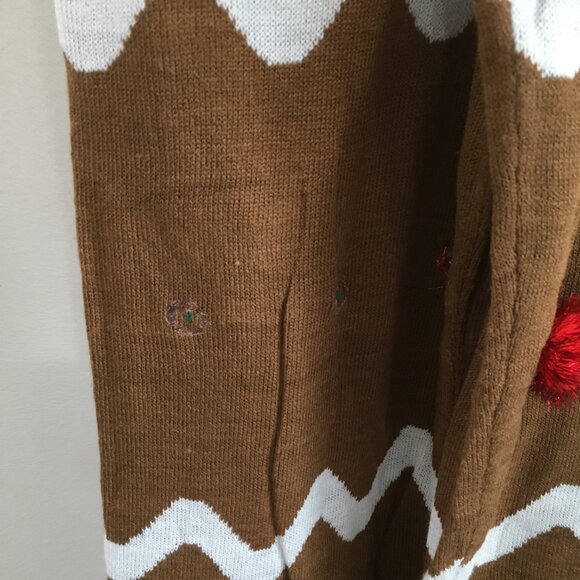 NWT EYESHADOW Gingerbread Woman Cookie Peppermint Mitten Christmas Knit Overalls - Picture 14 of 16